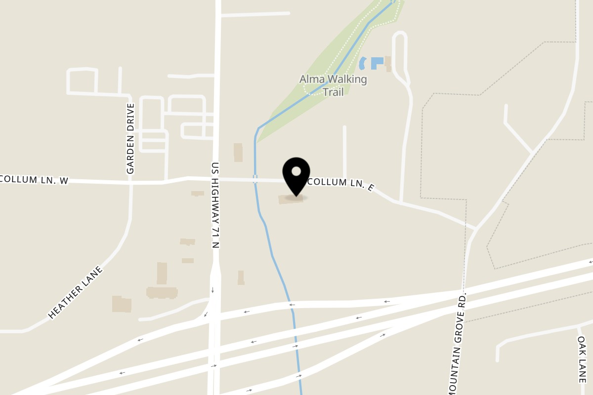 Map showing the location of Airedale Diner on 39 Collum Ln E in Alma